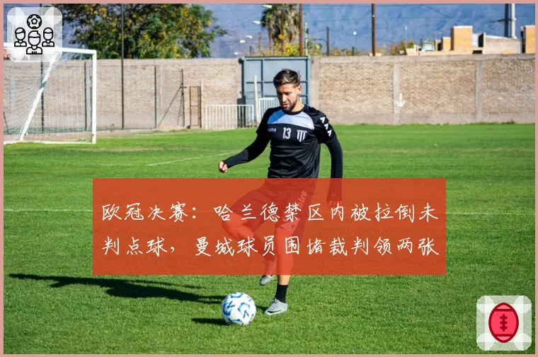欧冠决赛：哈兰德禁区内被拉倒未判点球，曼城球员围堵裁判领两张黄牌